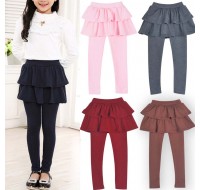 【2Y-11Y】Girls Multicolor Ruffle Leggings