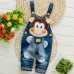 【9M-3Y】Unisex Kid Cartoon Denim Overalls