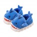 Unisex Kids Multicolor Thick Flannel Shark Slippers