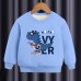 【18M-10Y】2-piece Boys Multicolor Thick Dinosaur Print Round Neck Sweatshirt And Pants Set