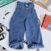 【2Y-13Y】Girls High Waist Jeans