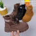 Boys Letter Print Lace Up Martin Boots