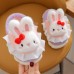 Girls Thick Fluffy Bunny Slippers