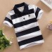 【18M-11Y】Boys Multicolor Cotton Striped Short-sleeved Polo Shirt