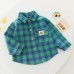 【9M-4Y】3-piece Boys Bear Print Long-sleeved T-shirt And Plaid Shirt And Jeans Set