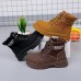 Boys Letter Print Lace Up Martin Boots