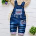 【9M-3Y】Unisex Kid Cartoon Denim Overalls