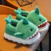 Unisex Kids Multicolor Thick Flannel Shark Slippers