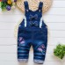 【9M-3Y】Unisex Kid Cartoon Denim Overalls