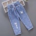 【18M-7Y】Girls Cartoon Print Jeans - 7137