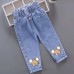 【18M-7Y】Girls Cartoon Print Jeans - 7137