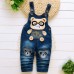 【9M-3Y】Unisex Kid Cartoon Denim Overalls