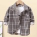 【18M-7Y】Boys Multicolor Plaid Long Sleeve Shirt (Only Shirt) - 4111