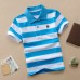 【18M-11Y】Boys Multicolor Cotton Striped Short-sleeved Polo Shirt