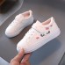 Girls Cartoon Embroidery Sneakers