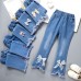 【2Y-9Y】Girl Fashion Blue Jeans