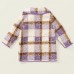 【18M-8Y】Girls Thick Purple Plaid Tweed Coat