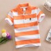 【18M-11Y】Boys Multicolor Cotton Striped Short-sleeved Polo Shirt