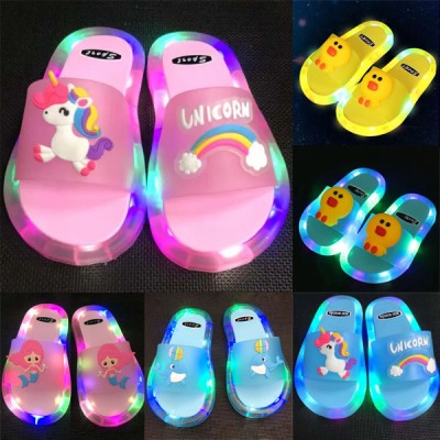 Kid's Cartoon Pattern Luminous LED Slippers